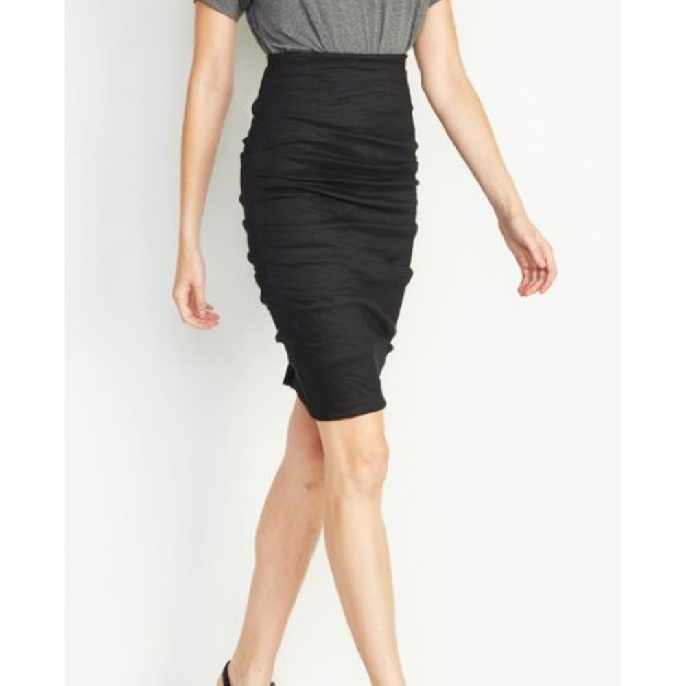 NWOT Nicole Miller FLORAL Atelier Ruched Skirt